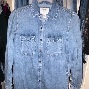Forever 21 Denim Shirt size small